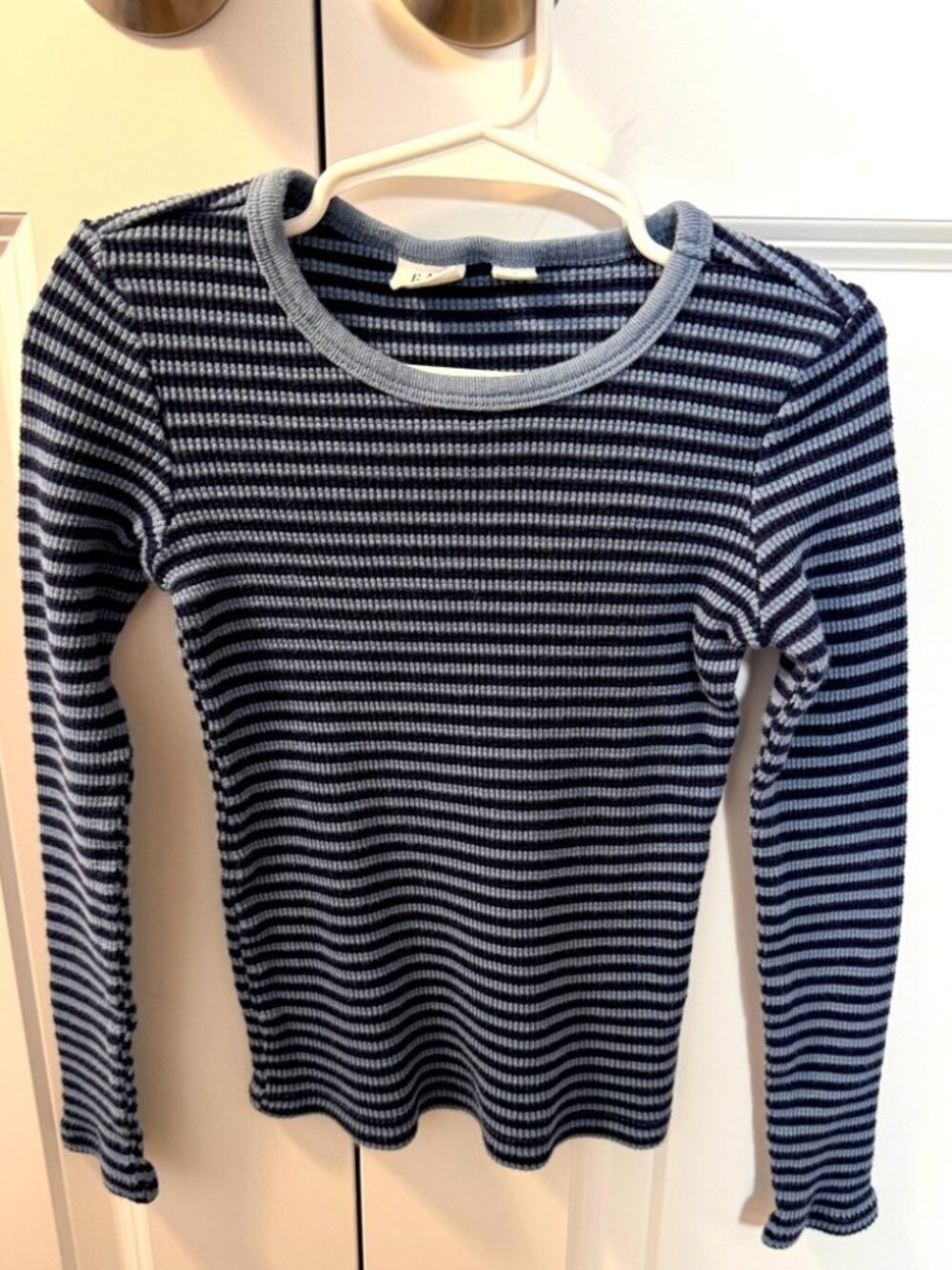 Gap stripe waffle shirt